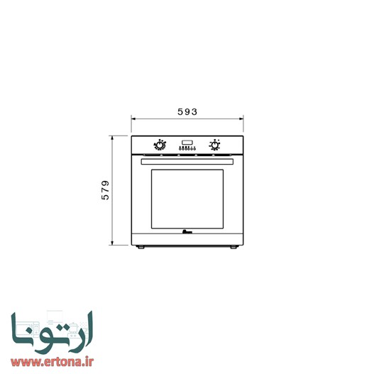 فر برقی و گازی بیمکث مدل MF0046E-G